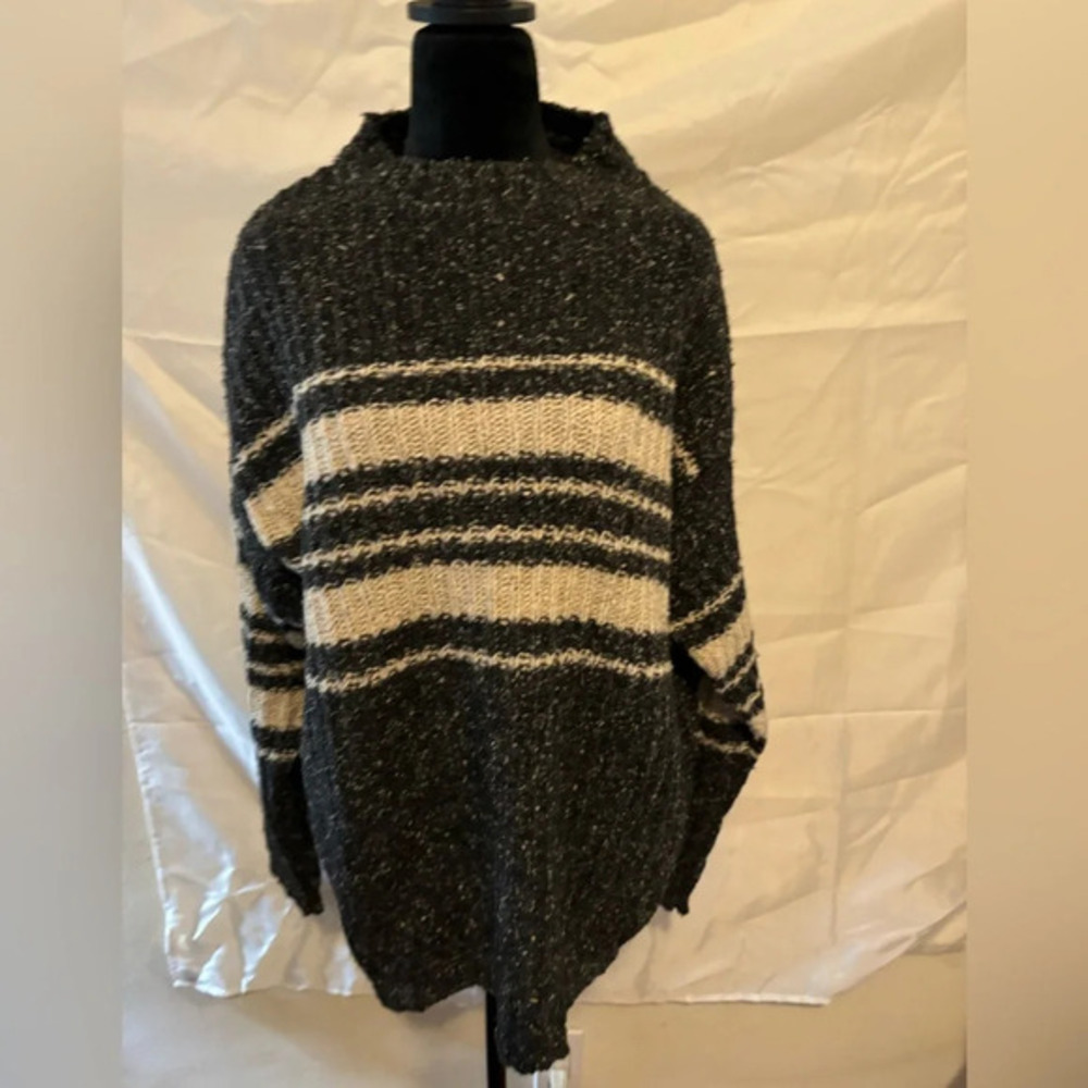 Men’s Vintage 90’s Large Structure Sweater Wool/Silk/Cotton Blend Baggy Warm